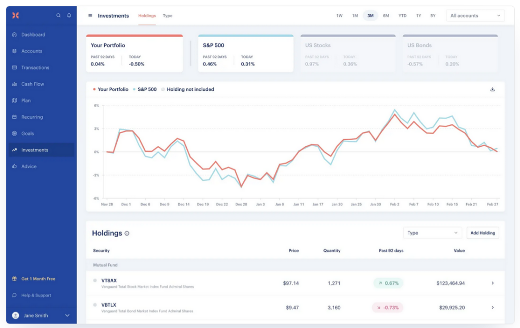 monarch money dashboard