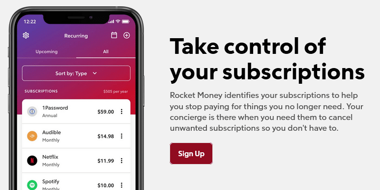 rocket money subscriptions